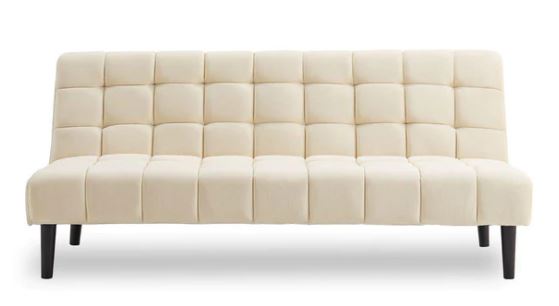  Sarantino Faux Suede Fabric Sofa Bed 