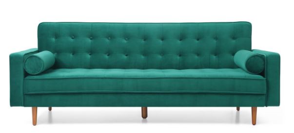 Green Velvet Sofa Bed
