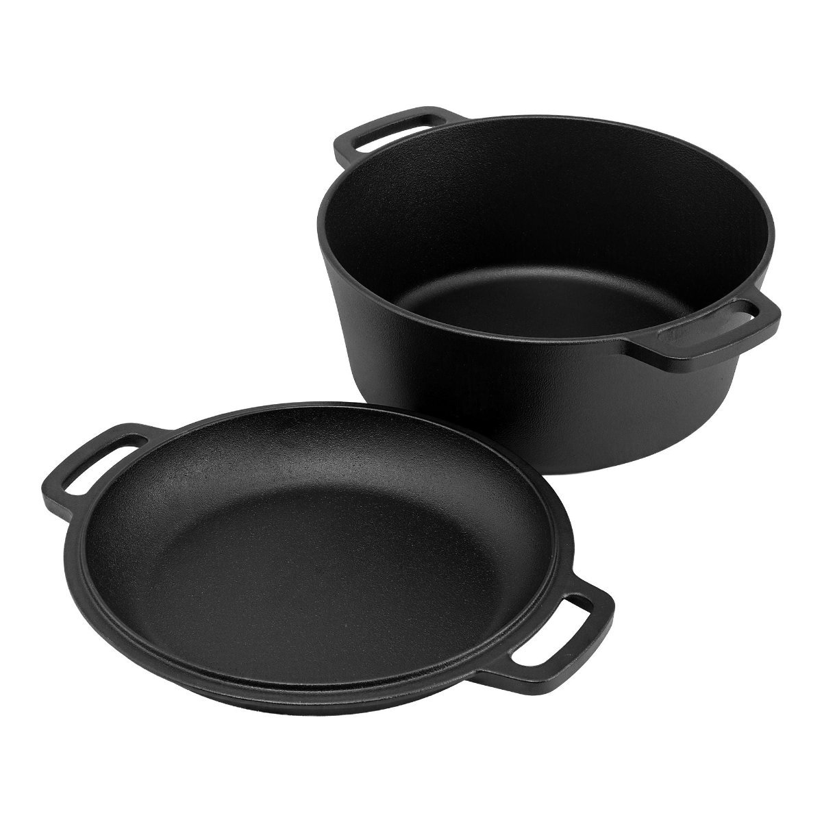 5 Star Chef 5L 2-in-1 pre-seasoned cast iron dutch oven