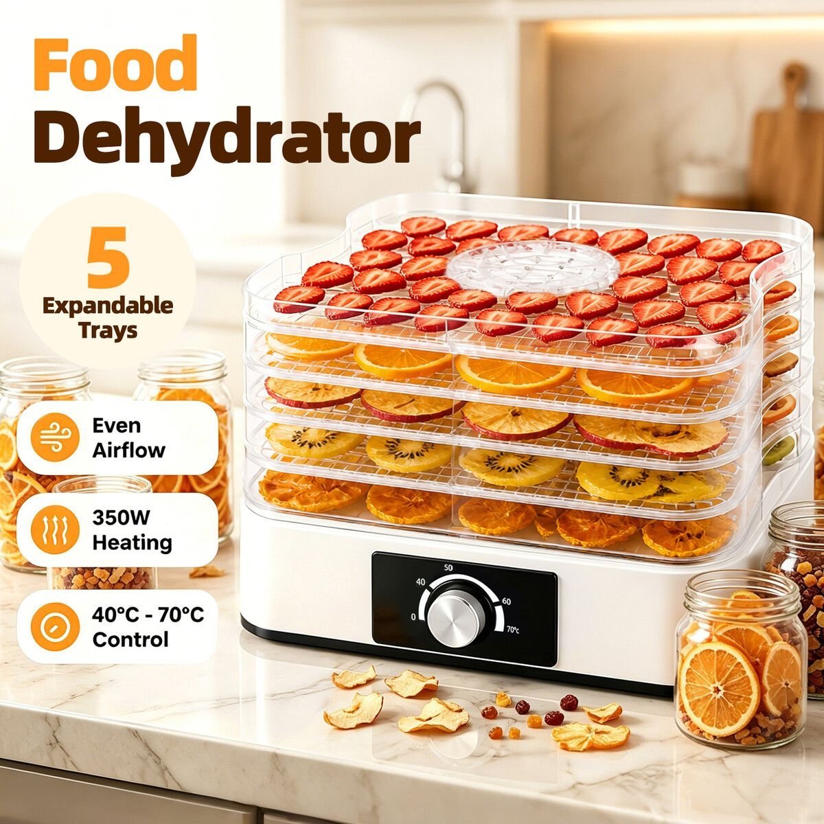 5-Tier Stackable Food Dehydrator