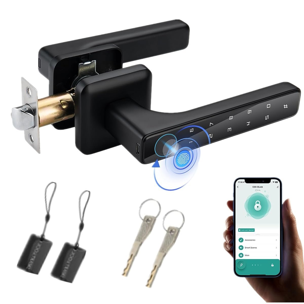 ACDOKE Smart Lock Fingerprint Door Knob Set