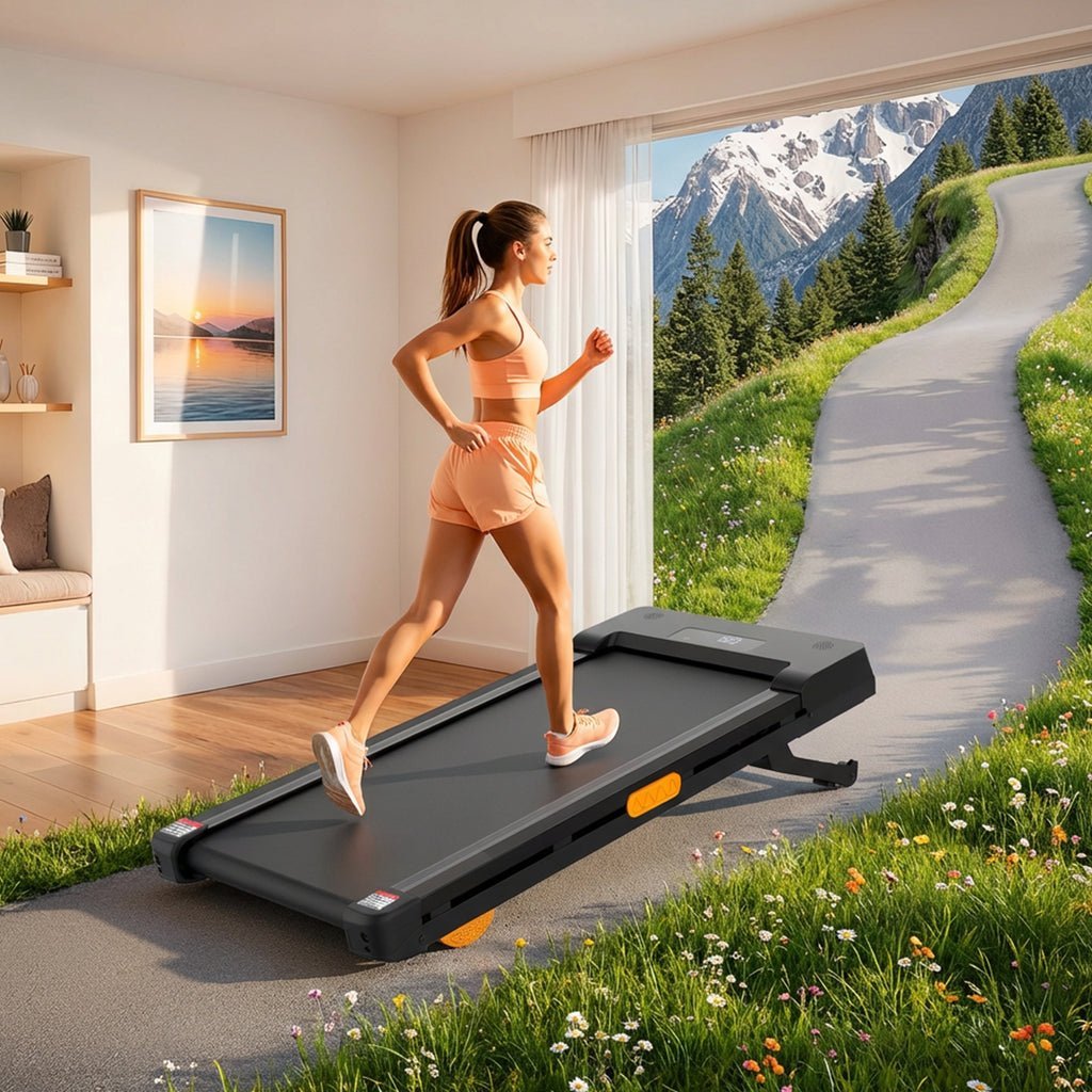 Advwin 7 Degree Auto Incline Under Desk Walking Pad Treadmill