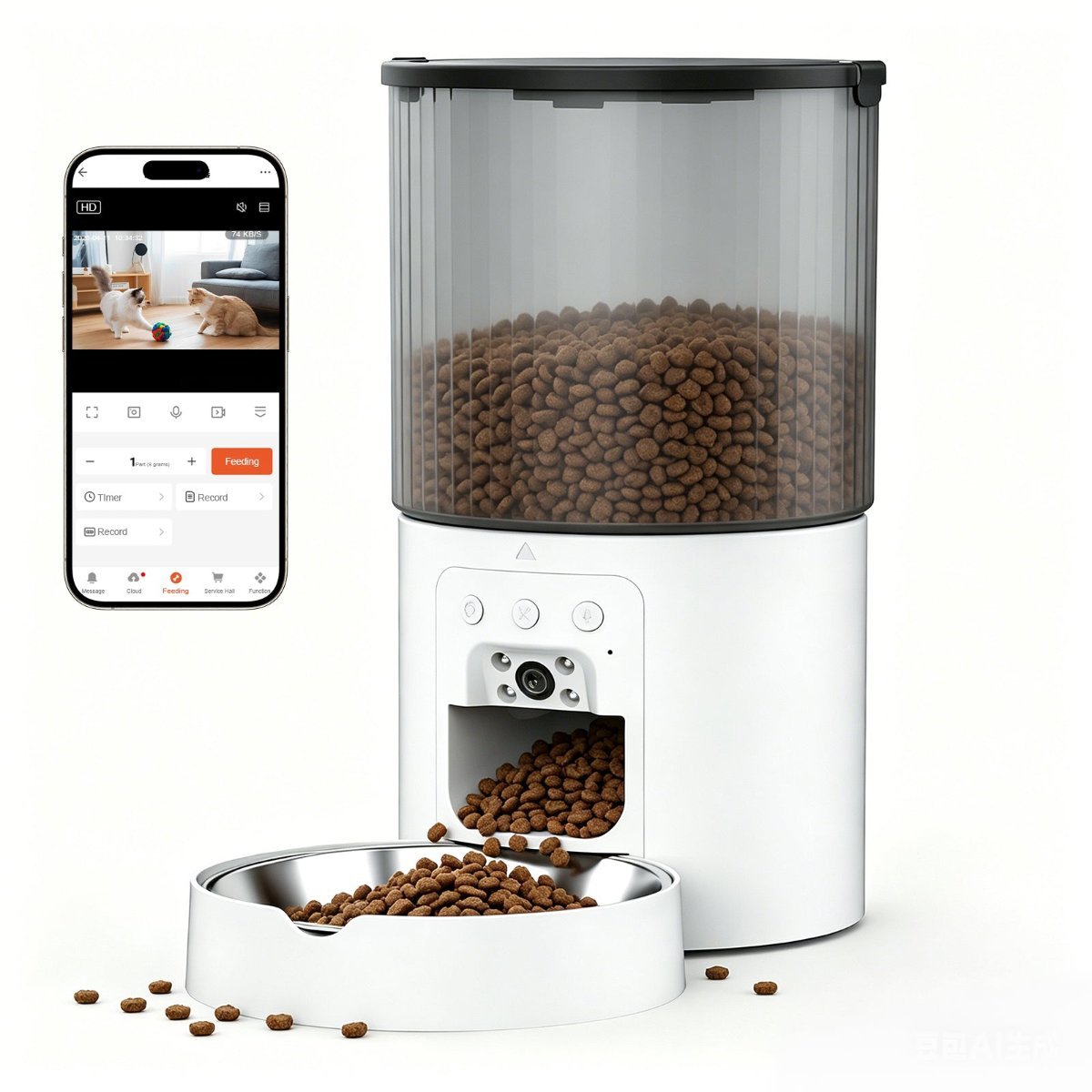 Advwin 4L Automatic Cat Feeder with HD Camera