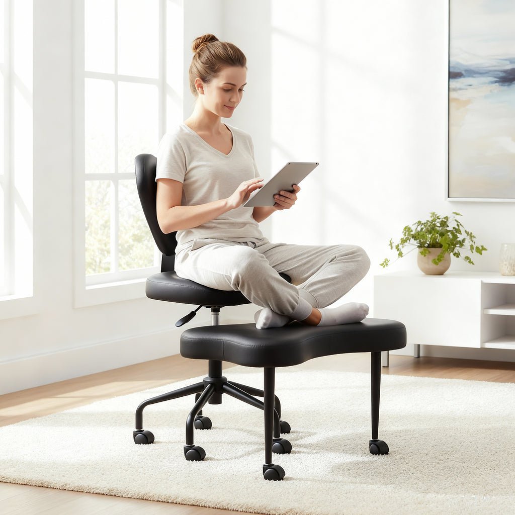 Advwin Ergonomic Cross Legged Office Chair