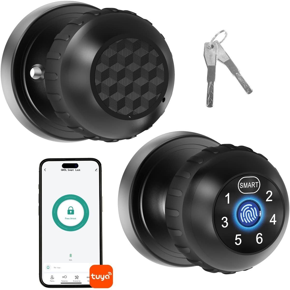 Advwin Fingerprint Door Knob Smart Door Lock