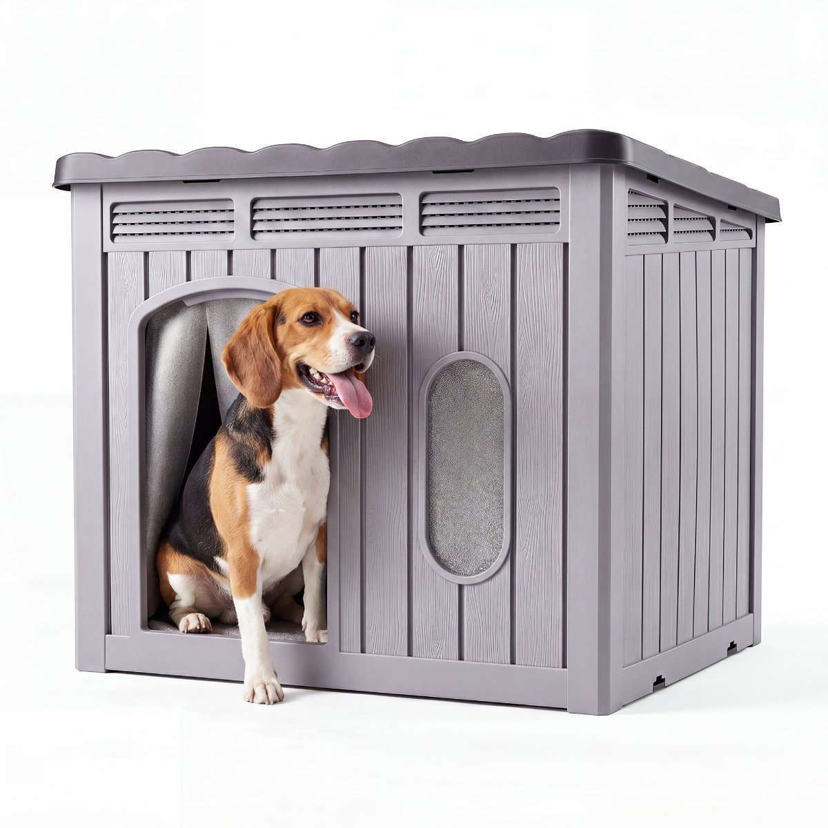 Advwin Plastic Dog House with Openable Roof