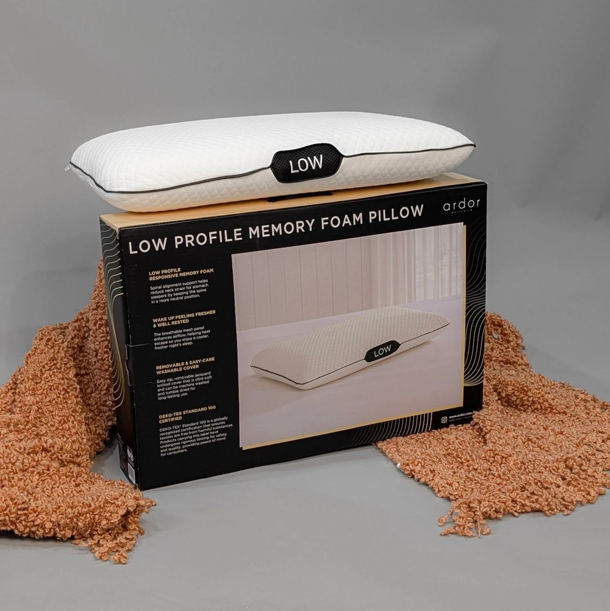 ARDOR Balance Low 1.0 Memory Foam Pillow