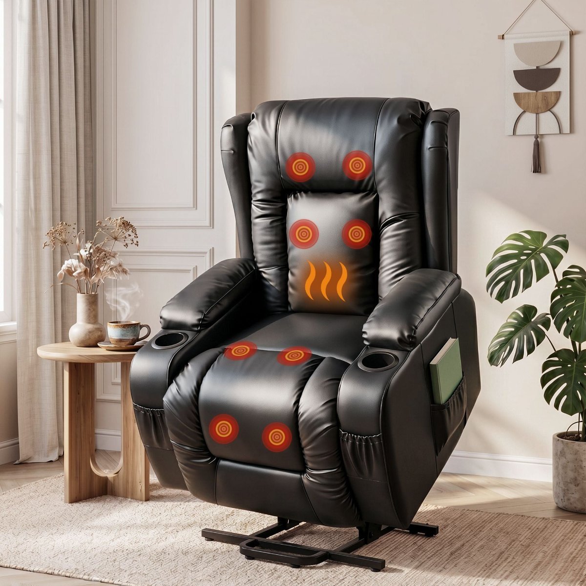 Artiss Rukwa Lift Assist Heated Massage Recliner Chair