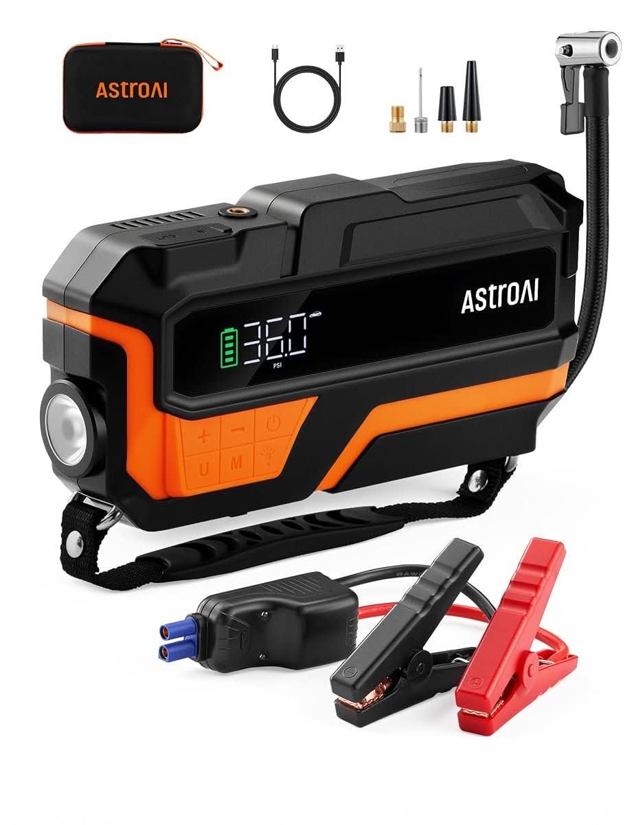 AstroAI MF16 Car Battery Jump Starter with Air Compressor