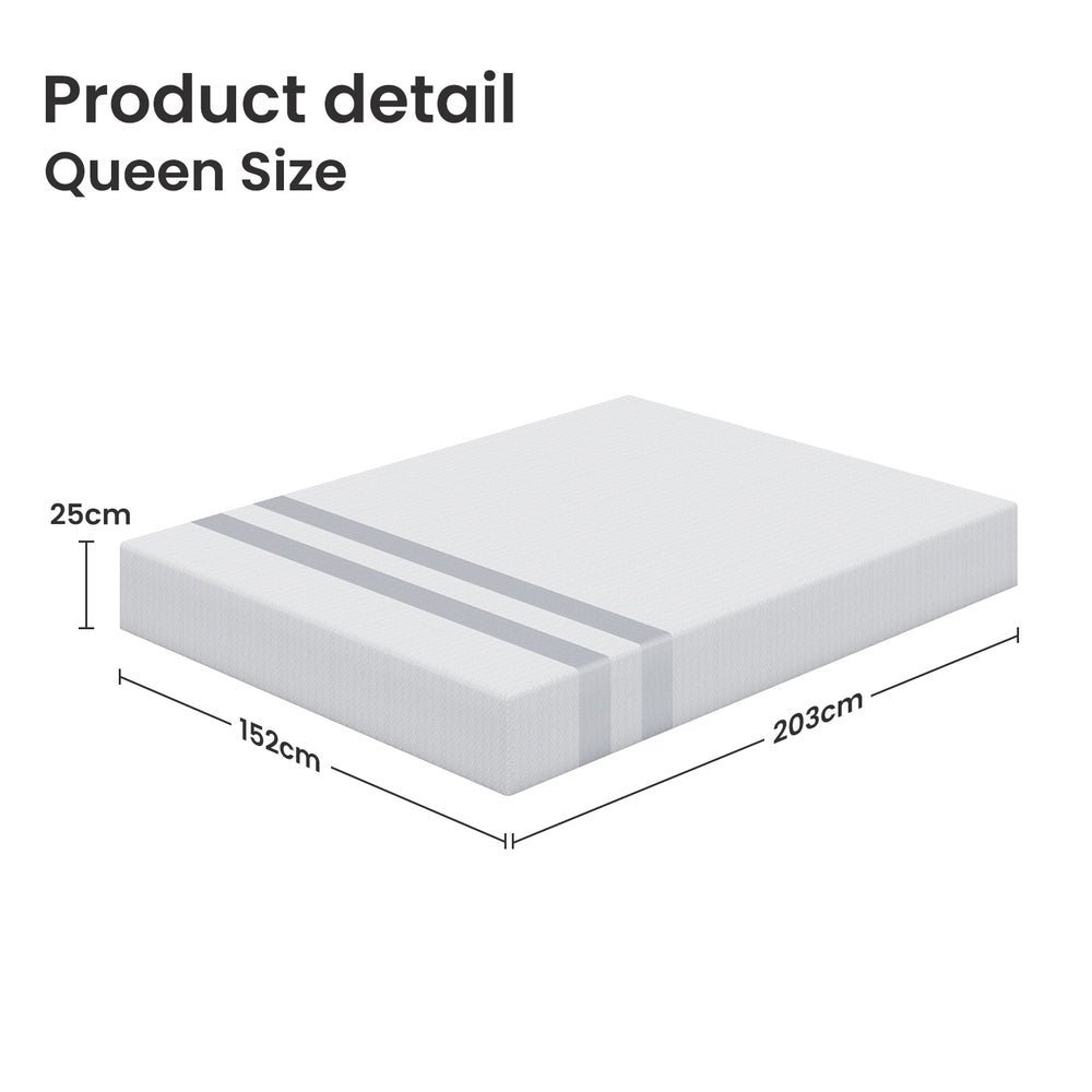 BedStory 25cm Reversible Gel Memory Foam Mattress