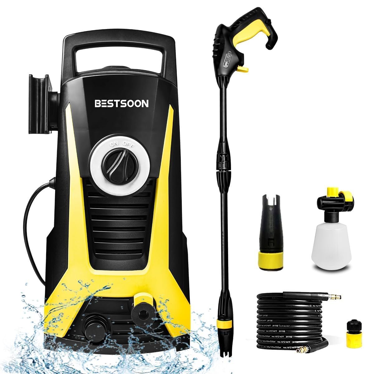 BESTSOON 3100PSI 1800W Electric Pressure Washer