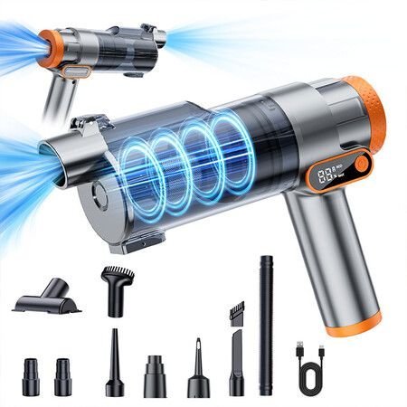 Cordless Car Vacuum with Cyclone Separation and HEPA Filter