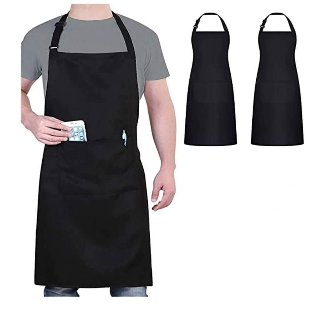 Waterproof 2-Pocket Chef Apron, 2-Pack