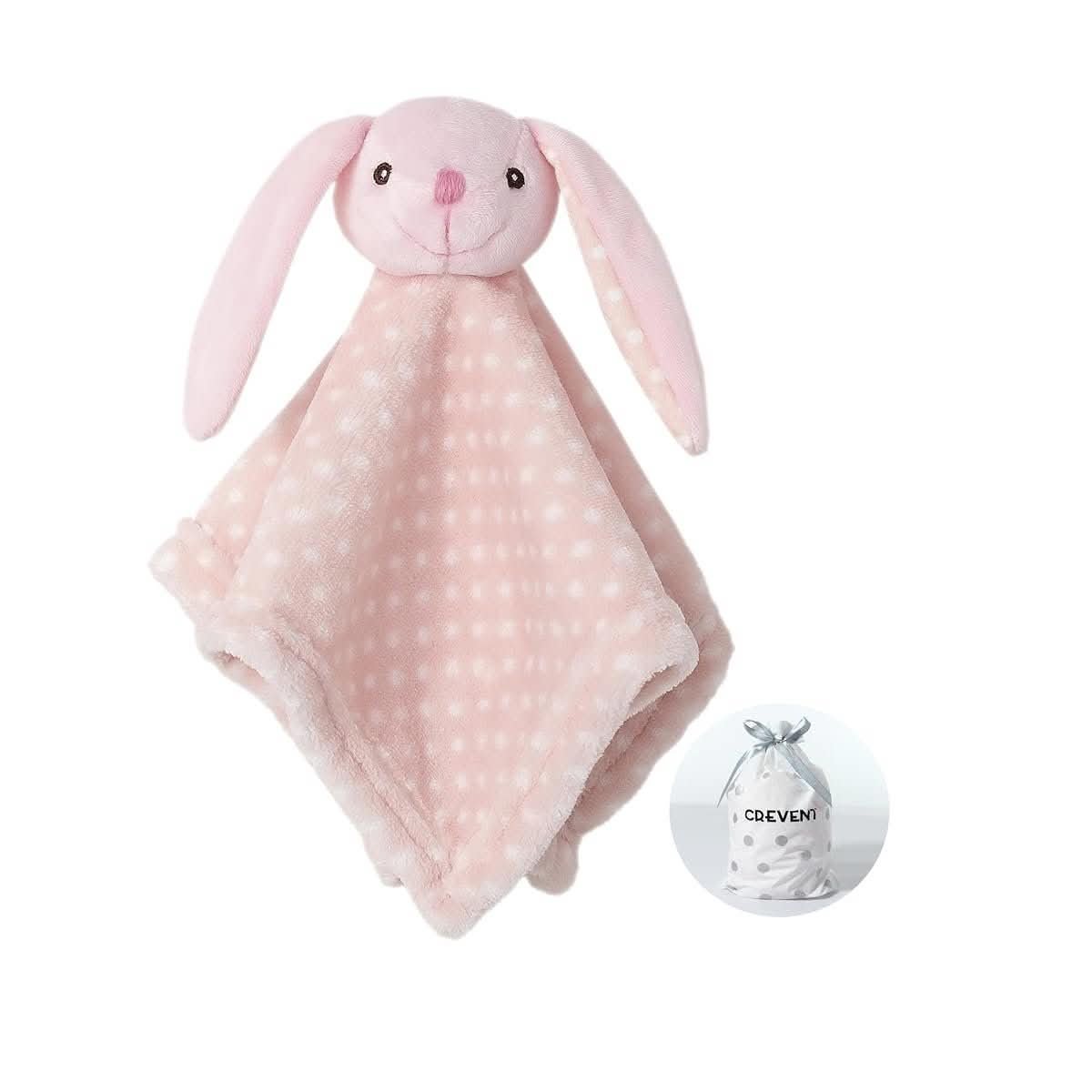 CREVENT Cozy Plush Security Blanket Bunny