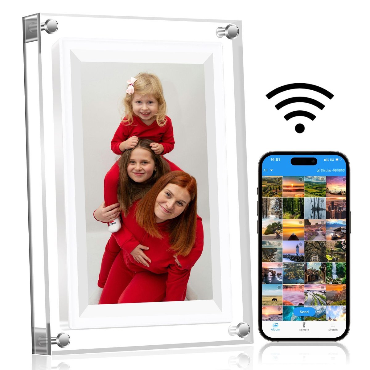 7 Inch WiFi Smart Touchscreen Digital Photo Frame