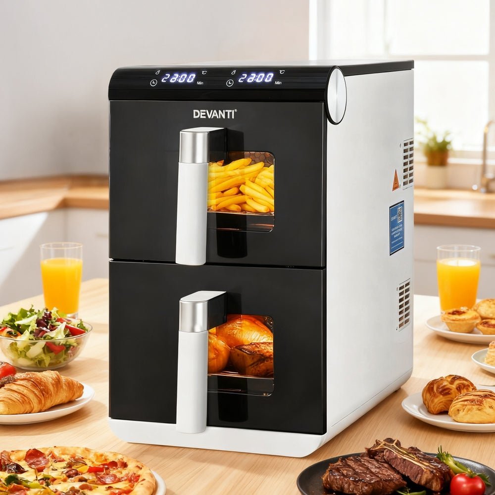 Devanti Air Fryer Oven 11L Dual Zone