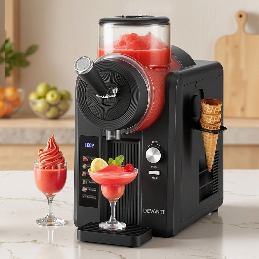 Devanti 2L Slushie Machine and Ice Cream Maker