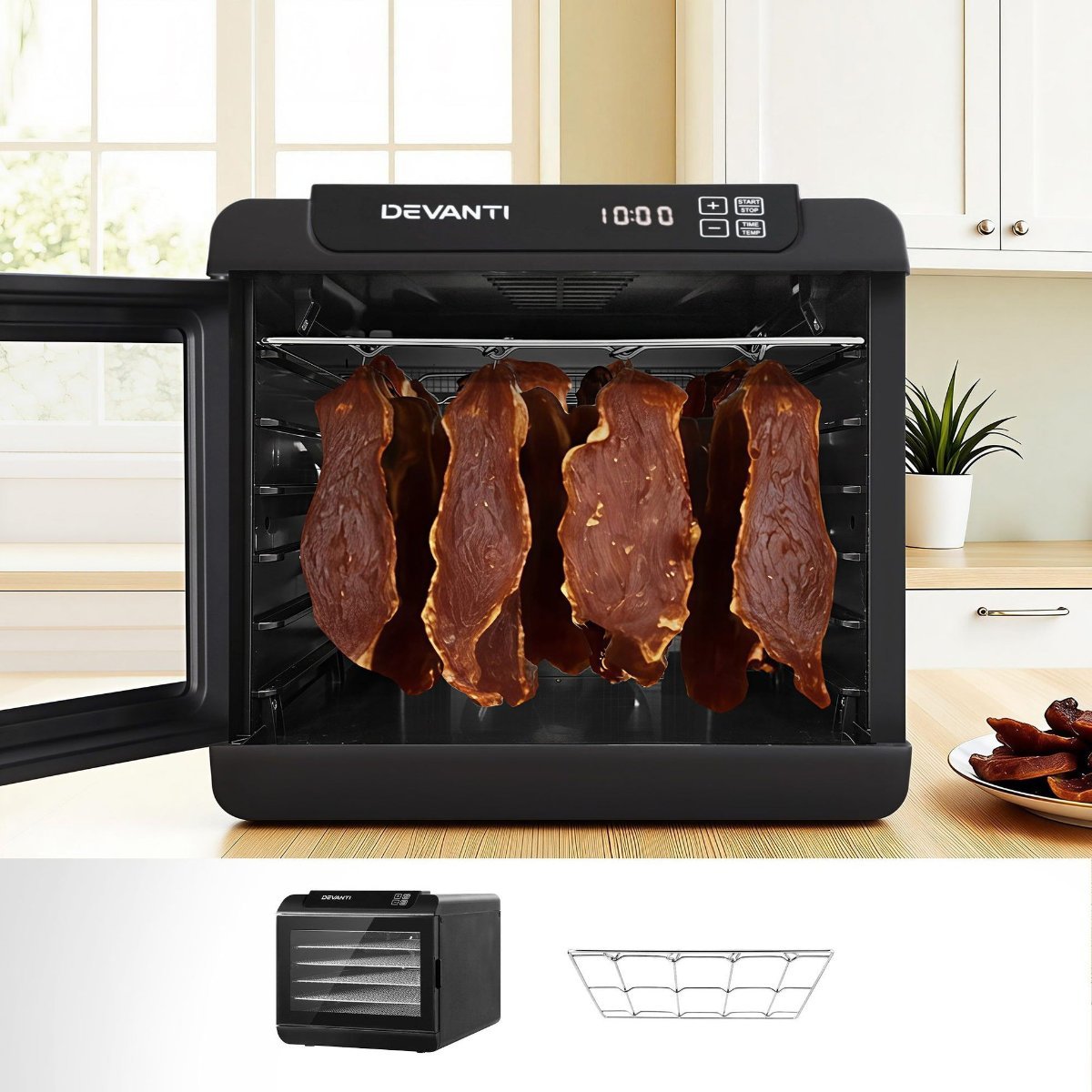Devanti 6 Tray Stainless Steel Rack Food Dehydrator