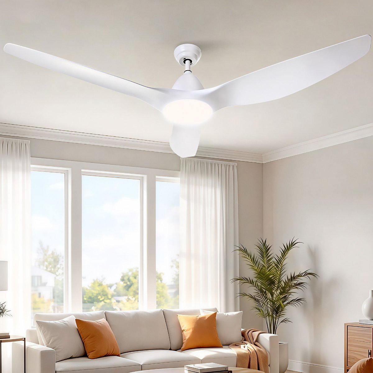 Devanti 64 Inch Ceiling Fan with LED Light