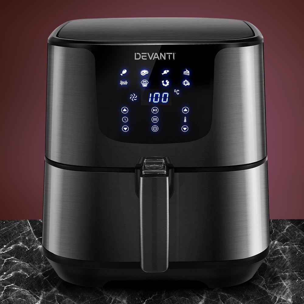 Devanti Air Fryer 7L LCD Black