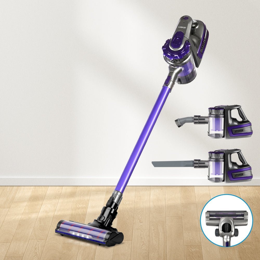 Devanti Cordless Stick Vacuum with Motorised Roller Brush