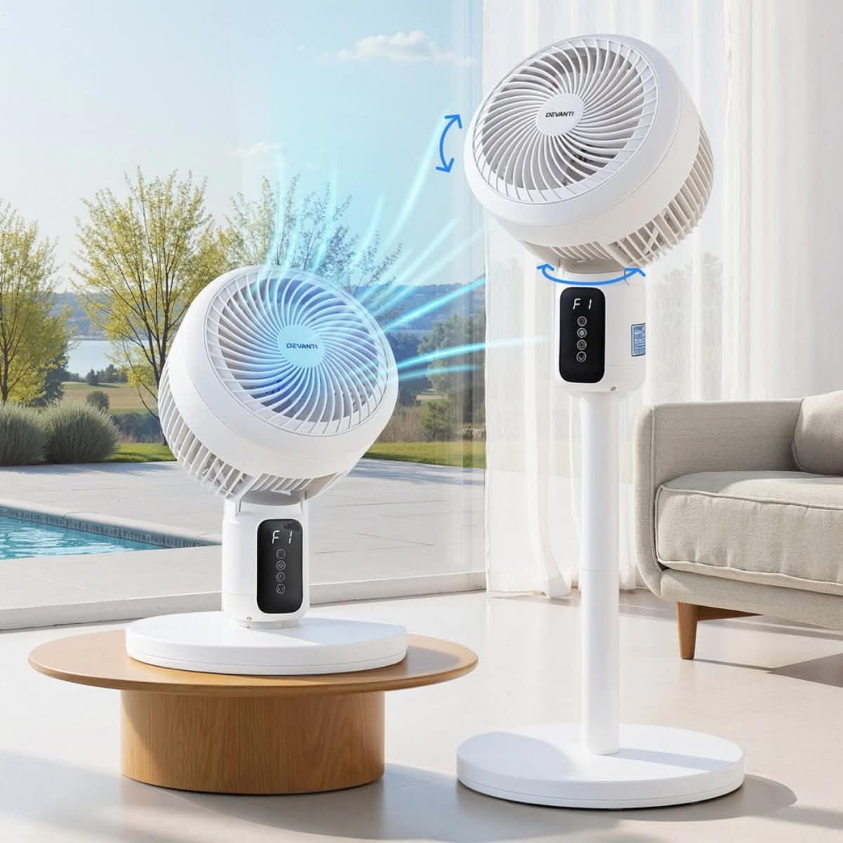 Devanti Pedestal Fan with Remote