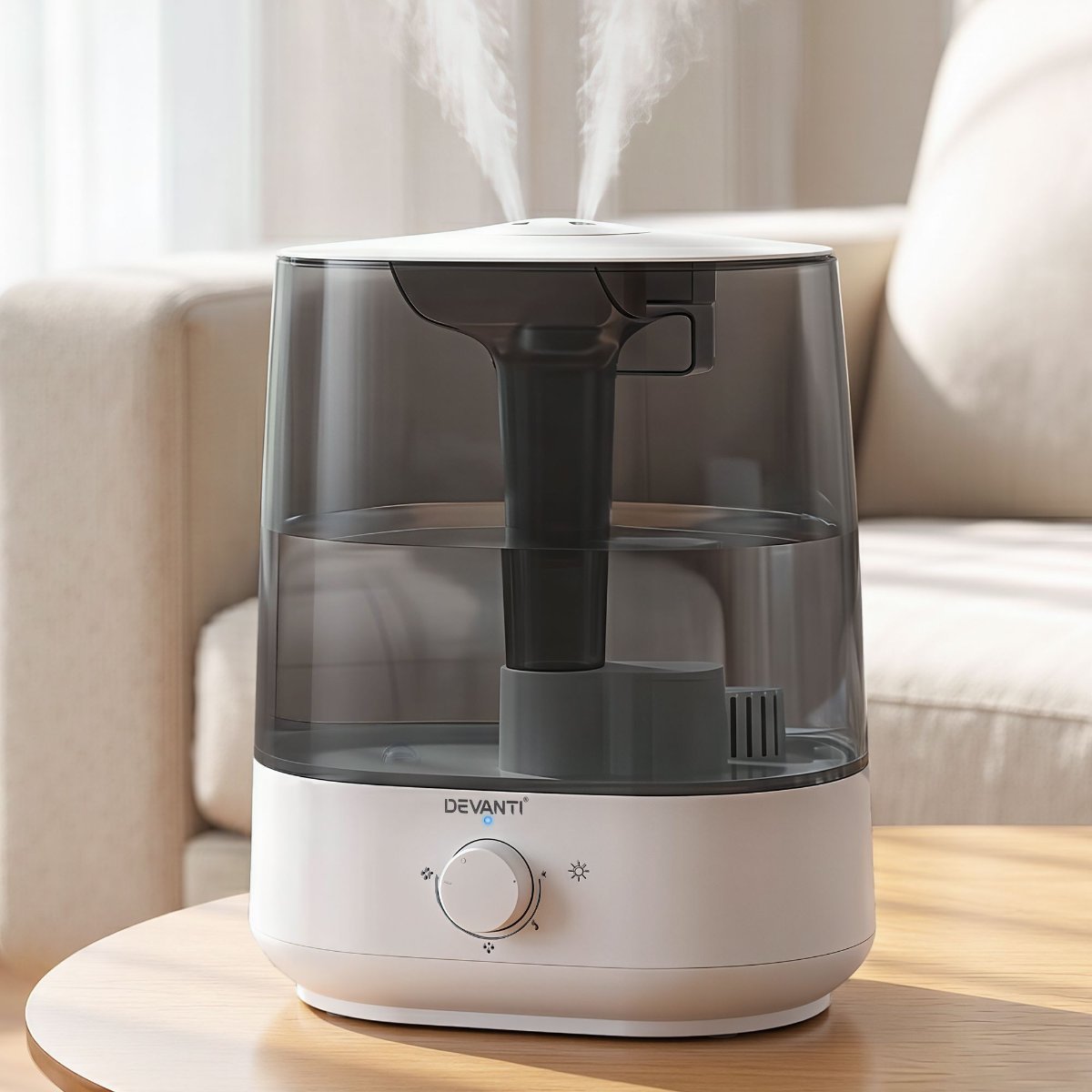 Devanti 6 litre ultrasonic humidifier, best large capacity pick