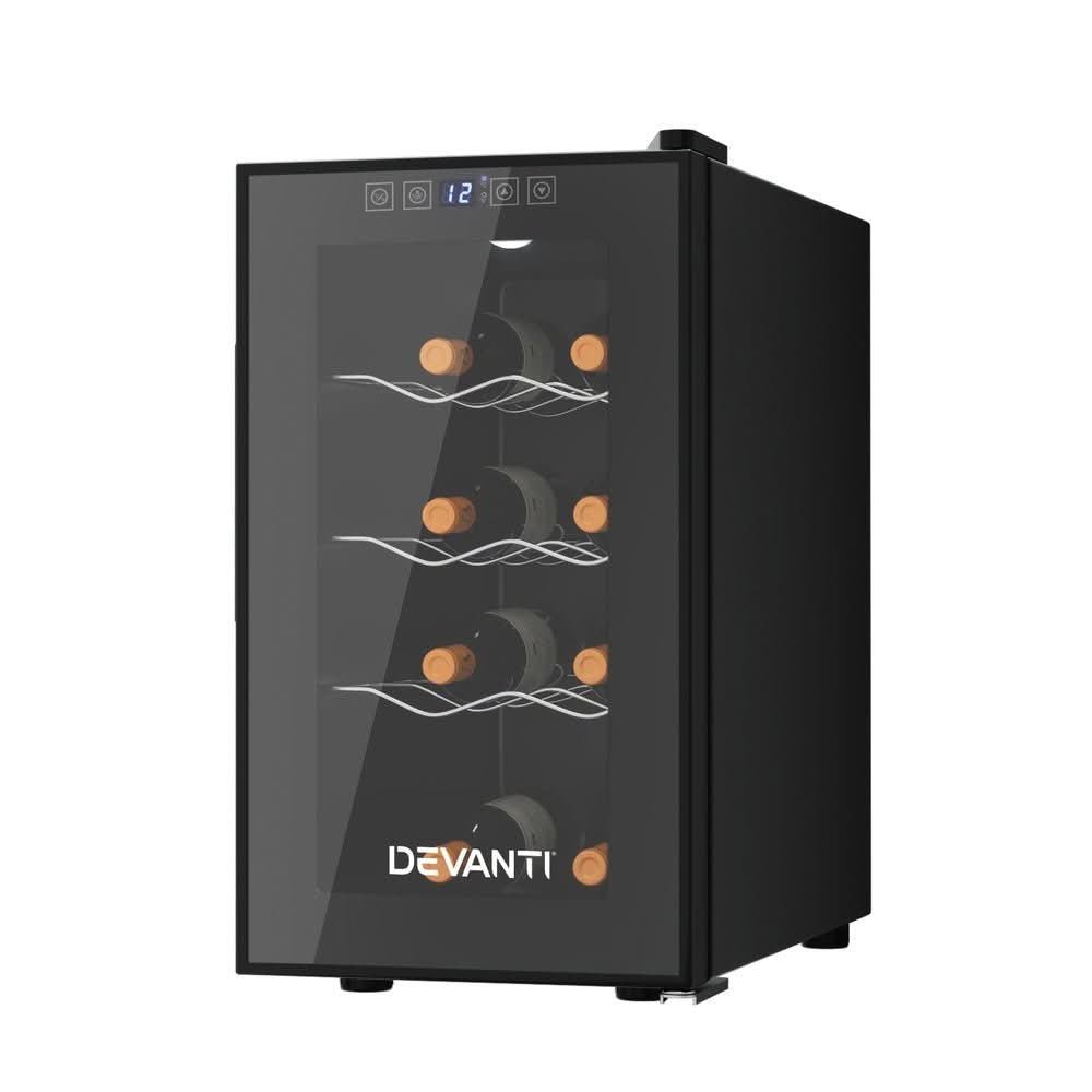 Devanti wine fridge 8 bottles black