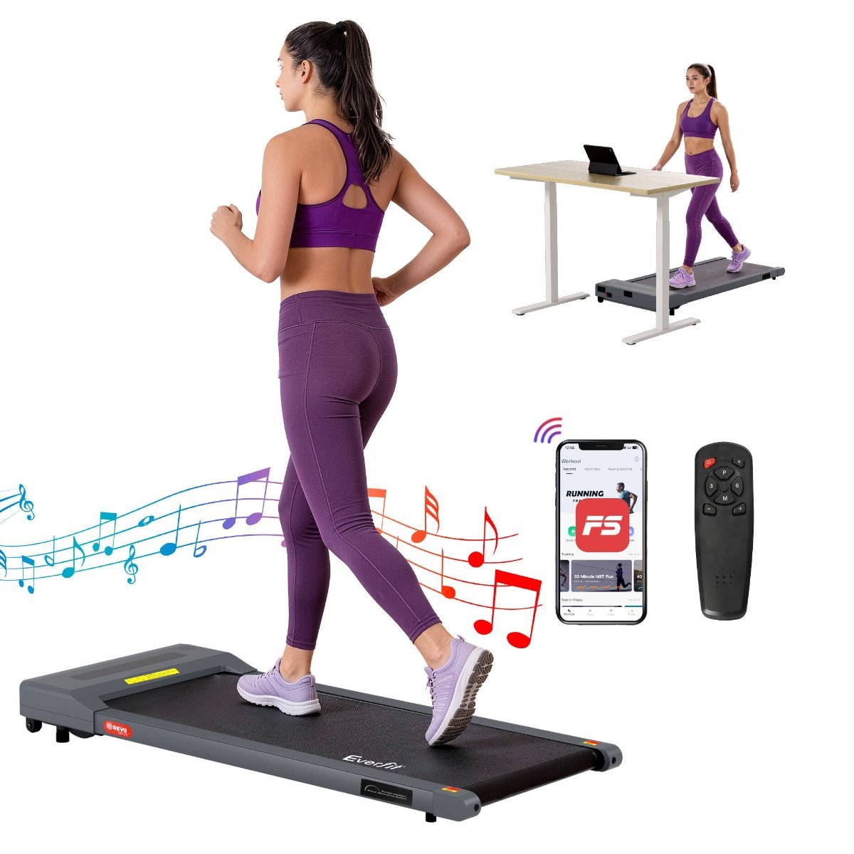 Everfit 2 in 1 Under Desk Walking Pad