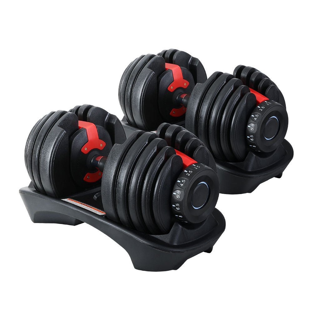 Everfit 24kg Adjustable Dumbbell Pair