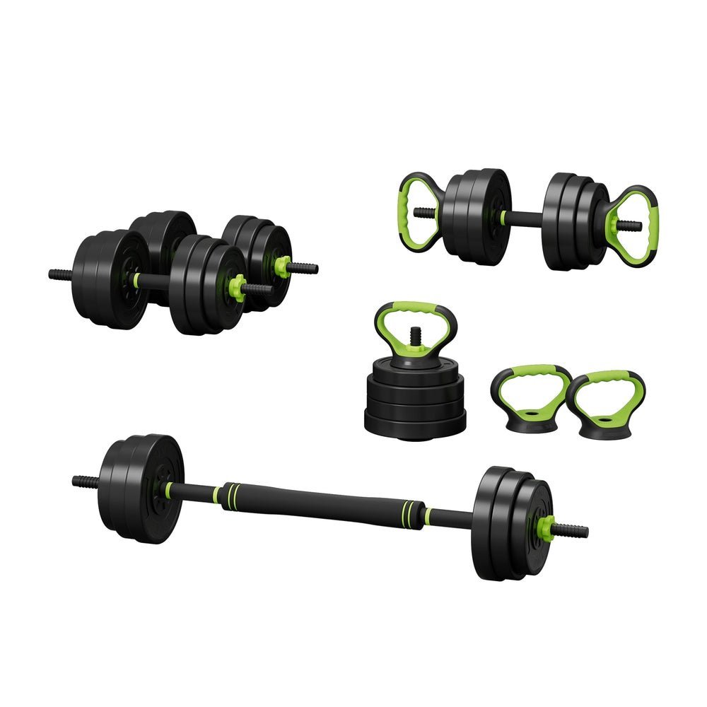 Everfit 25kg Adjustable Dumbbell and Kettlebell Set