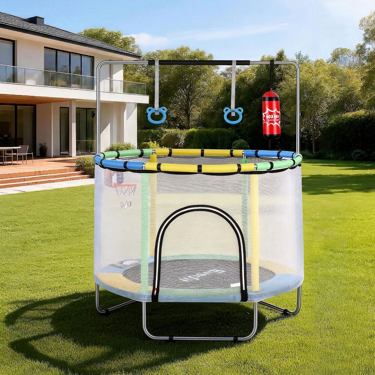 Everfit 55inch Kids Rebounder with Basketball Set