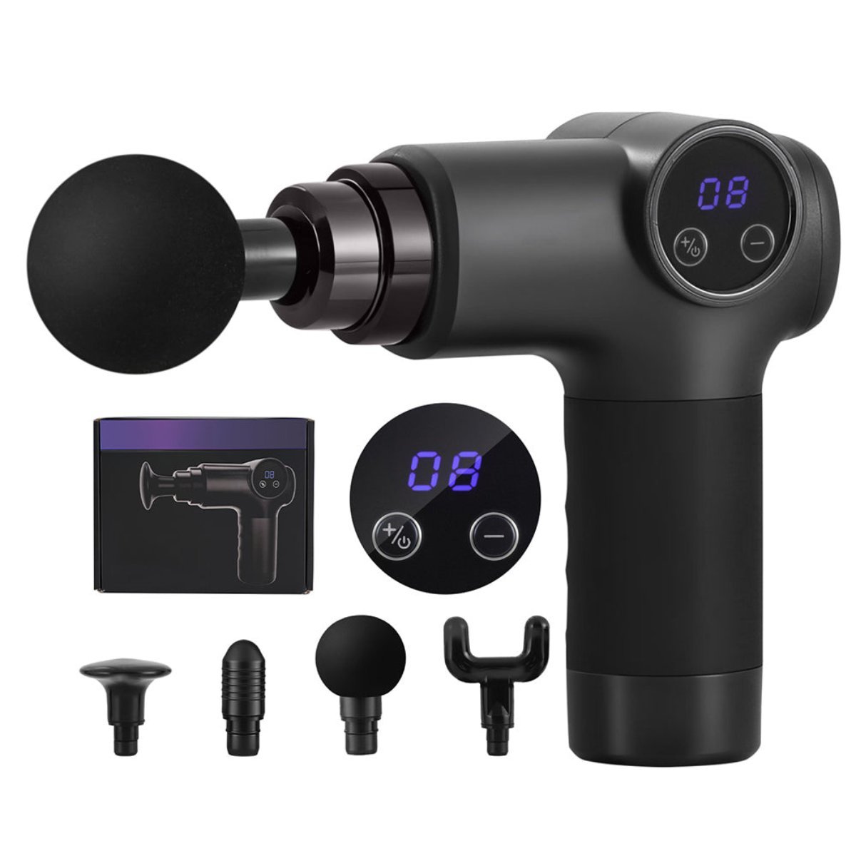 Everfit Massage Gun 8 Speed 4 Heads