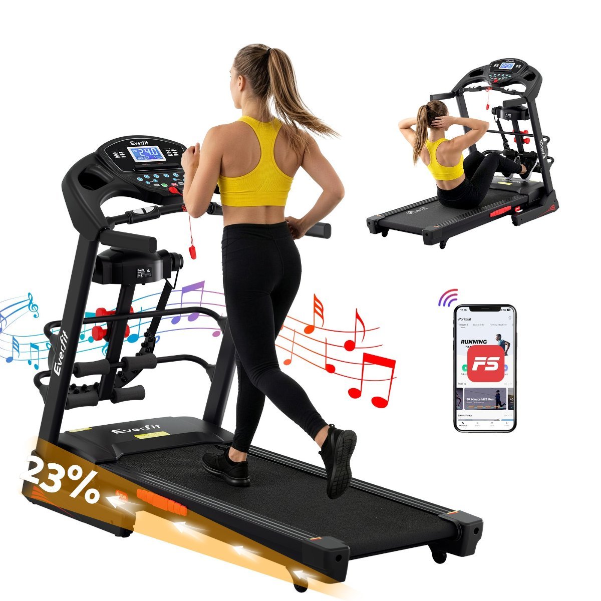 Everfit 480mm Treadmill with Massager