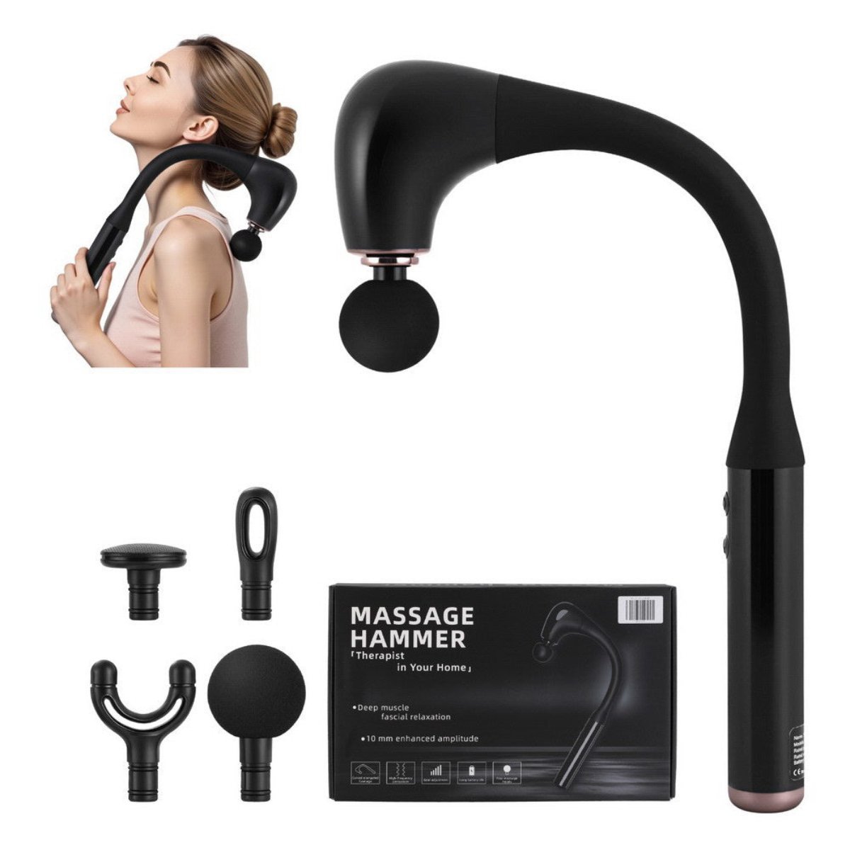 Everfit U-Shaped Extended Handle Massager