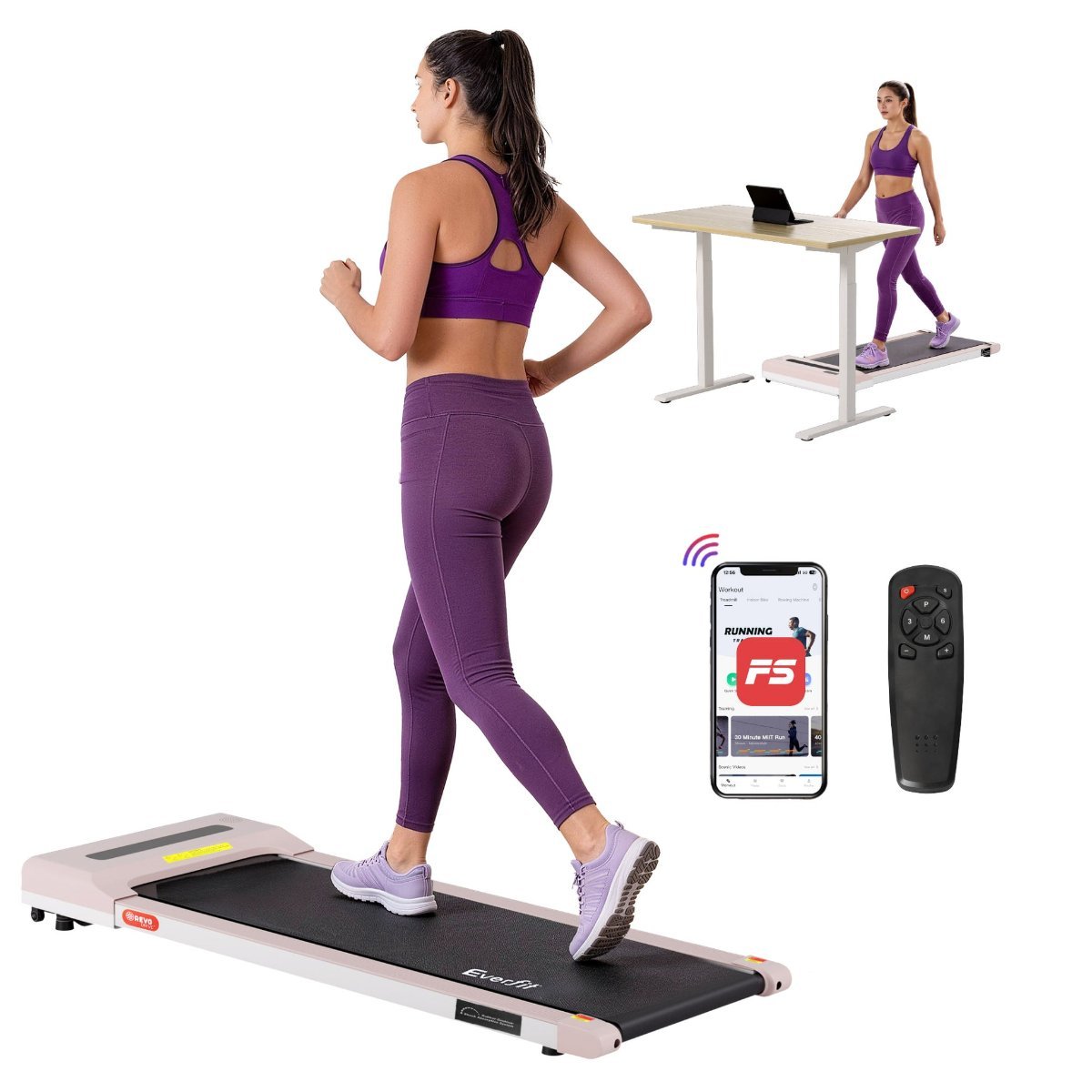 Everfit Walking Pad Under Desk Treadmill 360mm