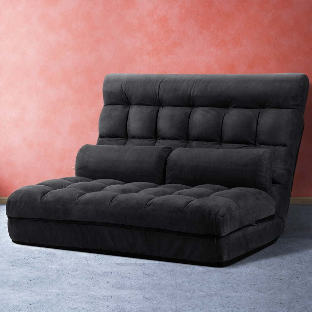 Artiss Floor Lounge Sofa Bed 2 Seater
