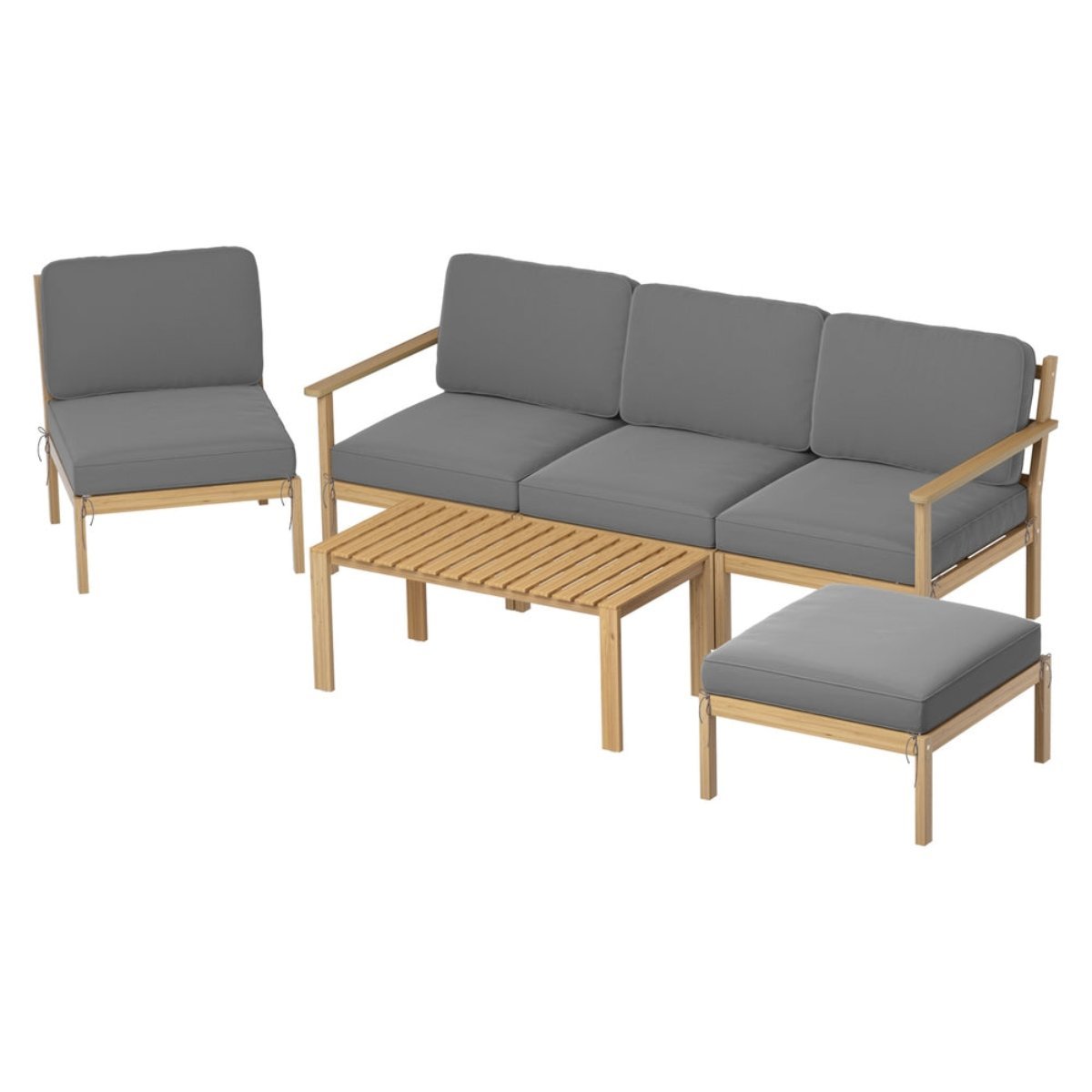 Gardeon 5 Seater Wooden Outdoor Sofa Set