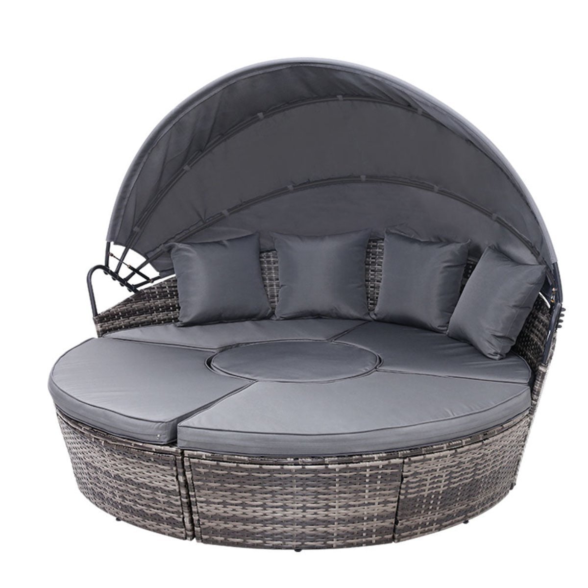 Gardeon Wicker Day Bed Sun Lounge Setting