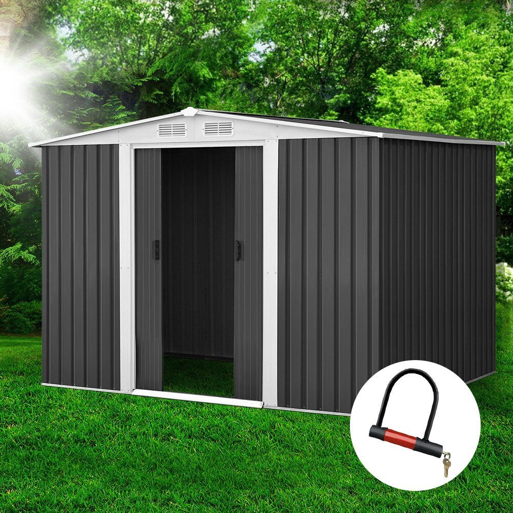 Giantz Garden Shed 2.58x2.07M with Sliding Door