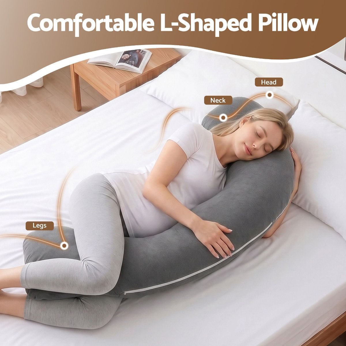 Giselle Bedding L-Shaped Maternity Pillow