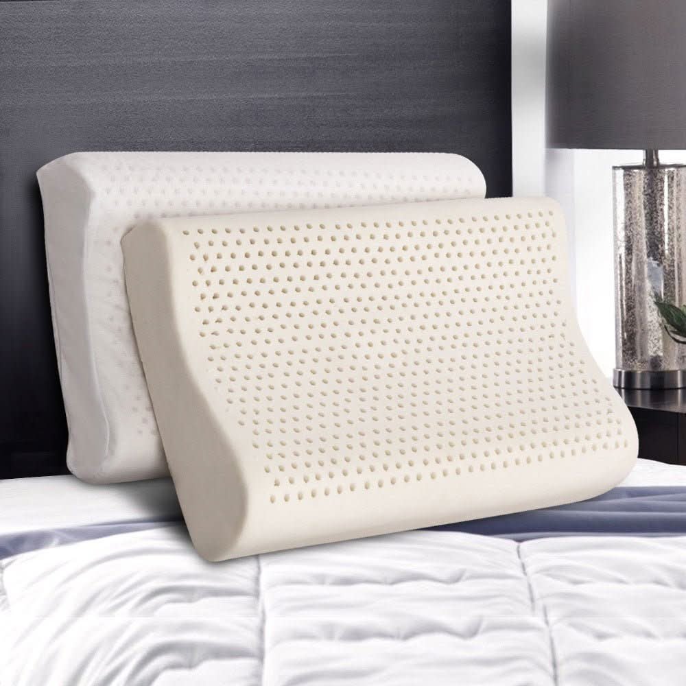 Giselle Natural Latex Contour Pillow Twin Pack