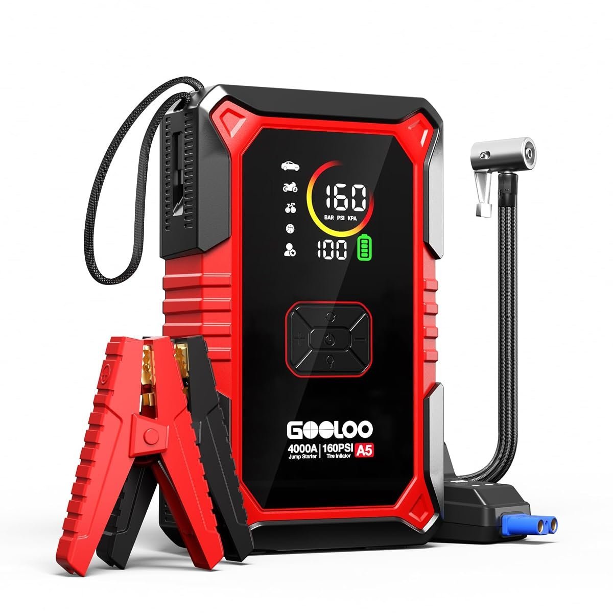 GOOLOO A5 Car Jump Starter with Air Compressor