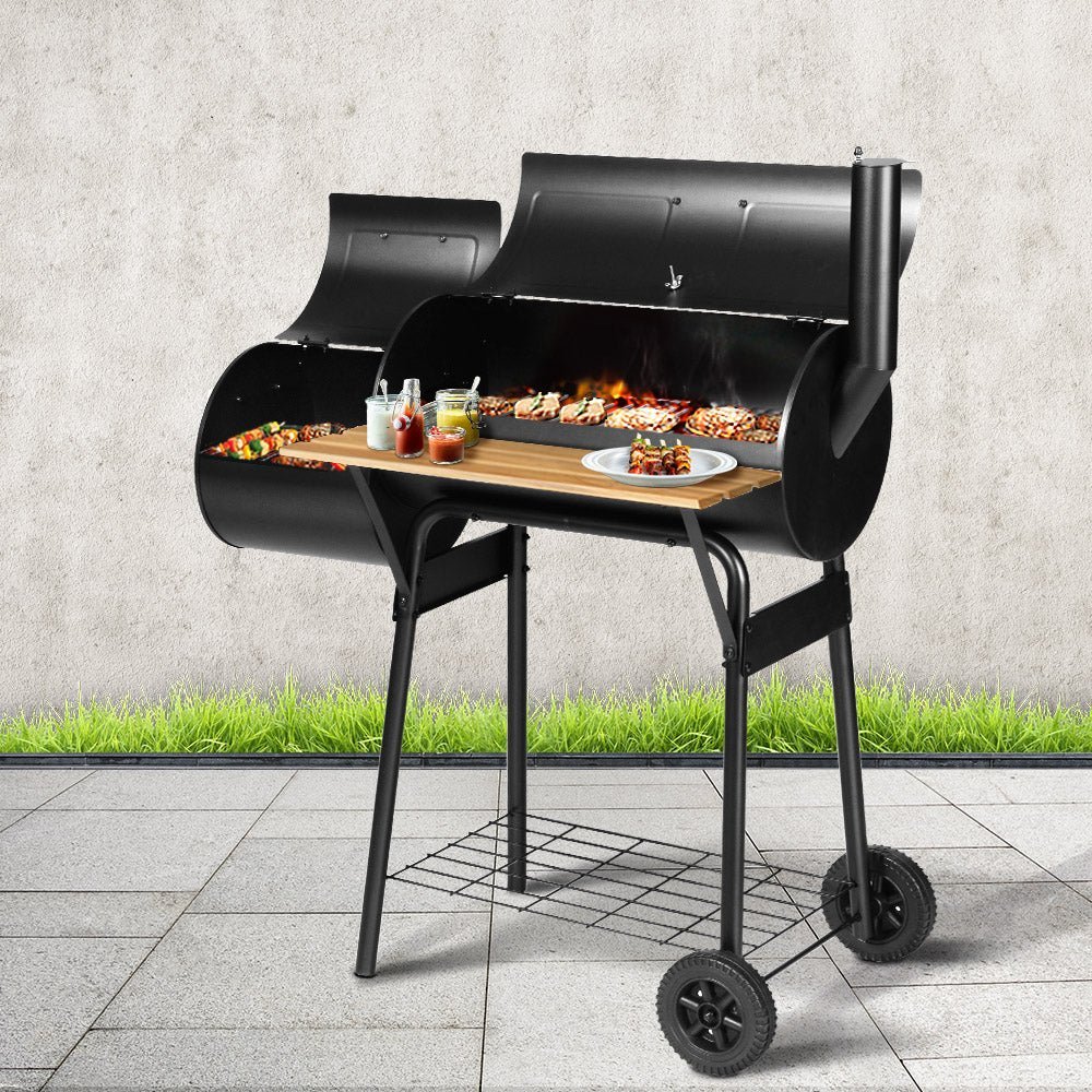 Grillz 2-In-1 Offset Charcoal Smoker
