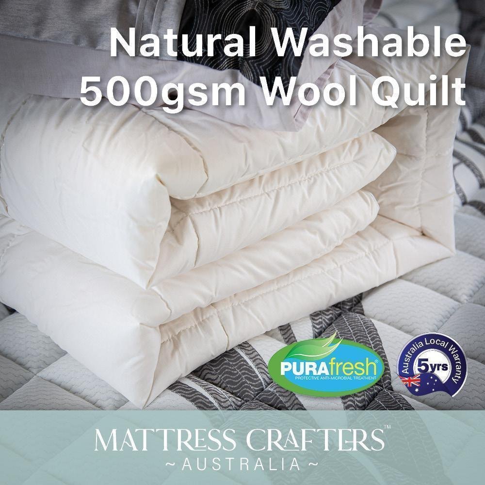 Heavyweight 500GSM Australian Wool Quilt