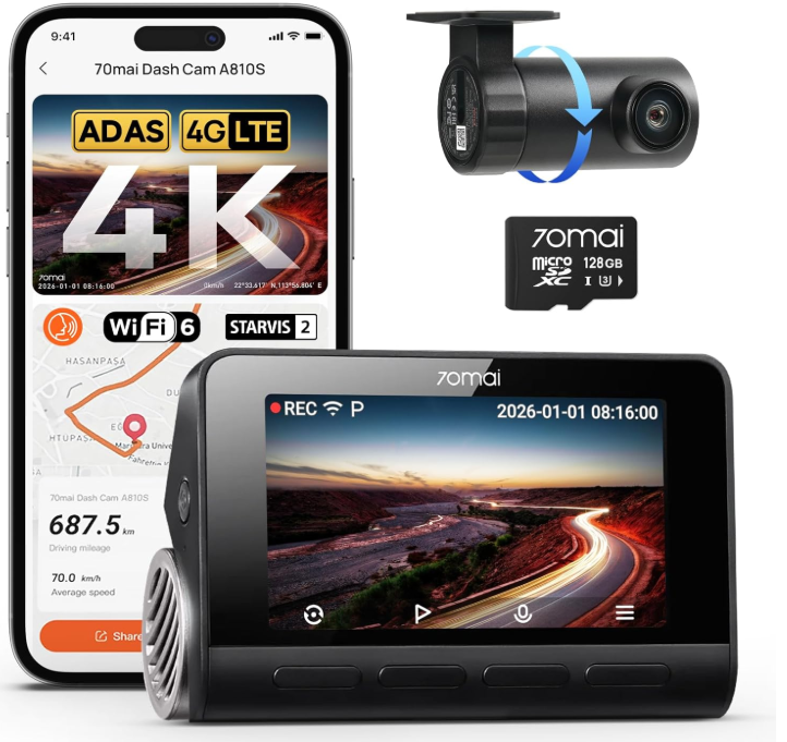 70mai A810S 4K Dash Cam