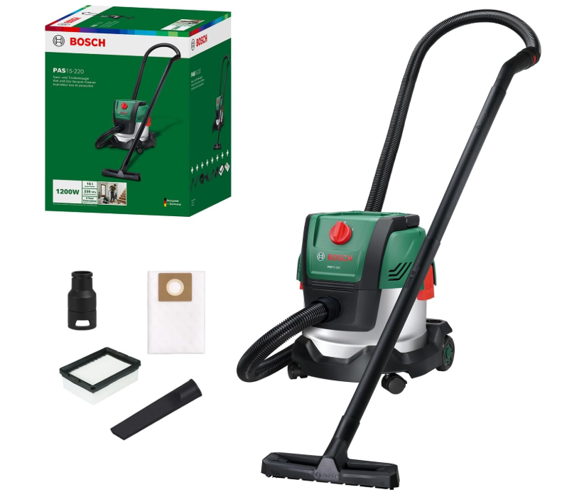 Bosch 1200W Wet and Dry Vacuum with Foldable Handle