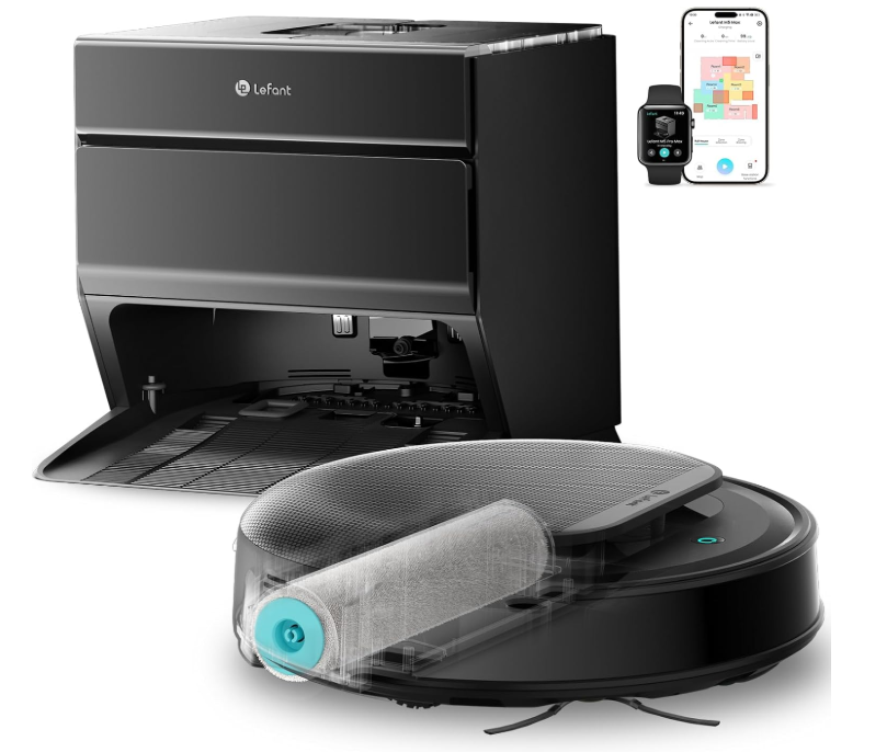 LEFANT M5 Max Robot Vacuum and Mop with Self-Emptying Base