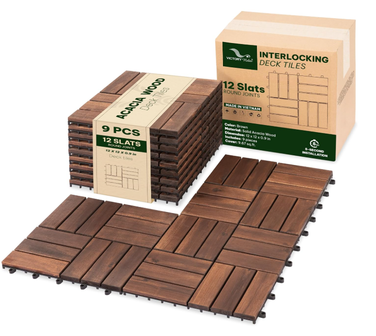VICTORY RELAX Acacia Hardwood Deck Tiles