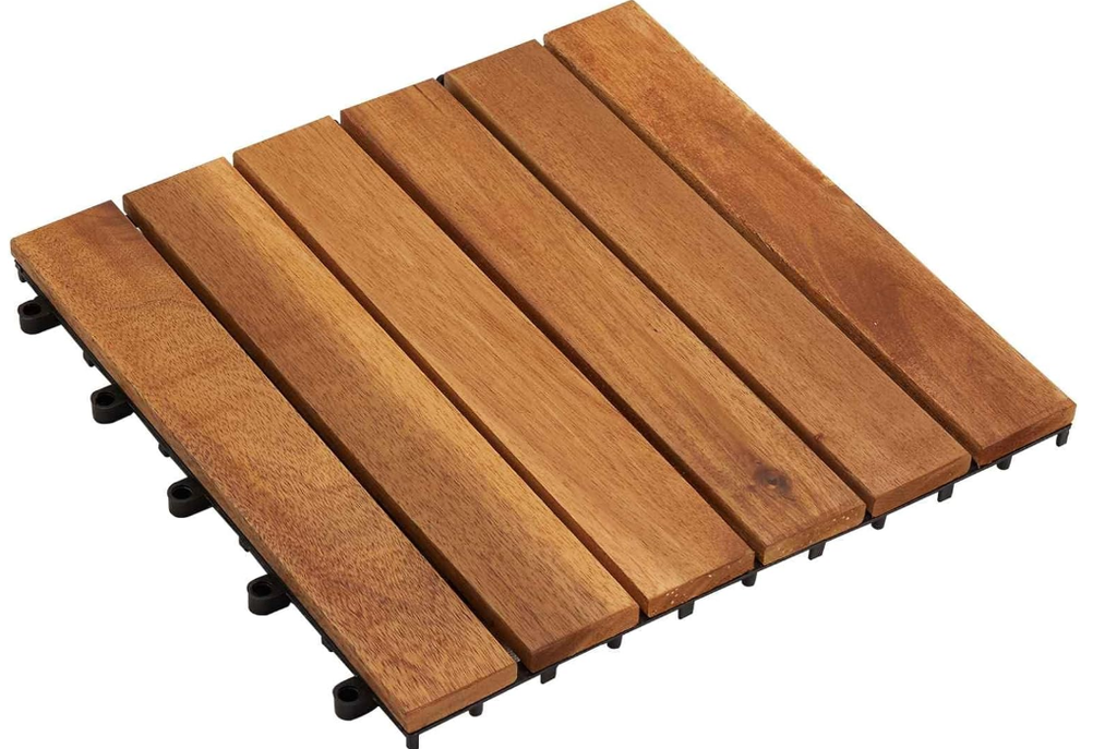 vidaXL Acacia Hardwood Deck Tiles